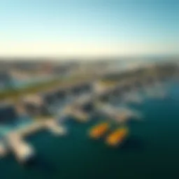 Aerial view of Ajman Al Zorah's luxurious waterfront developments