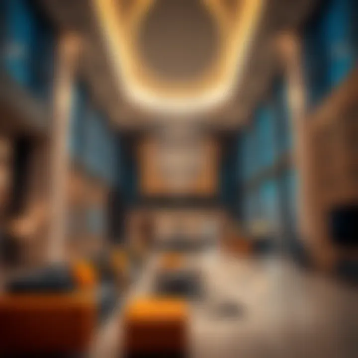 The interior of the Amna Building, revealing innovative design elements and modern amenities.