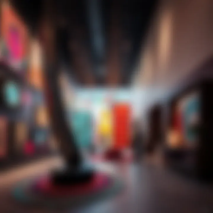 A vibrant art installation showcasing contemporary creativity