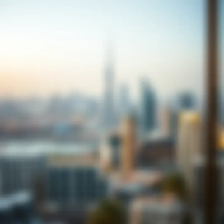 Panoramic view of Dubai's skyline from Azizi Office
