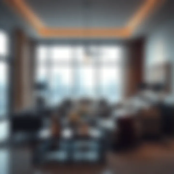 Luxurious living room setup showcasing modern furniture designs