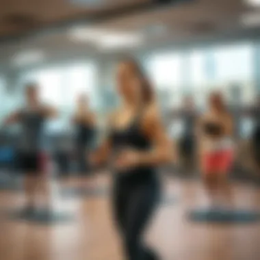 Engaging Fitness Classes in Dubai Fitness classes in action in a vibrant gym environment