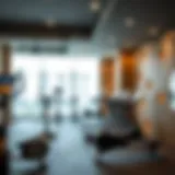 Modern gym interior showcasing fitness equipment