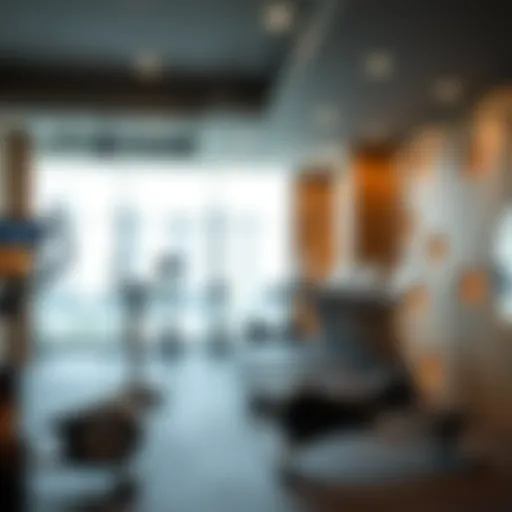Modern gym interior showcasing fitness equipment