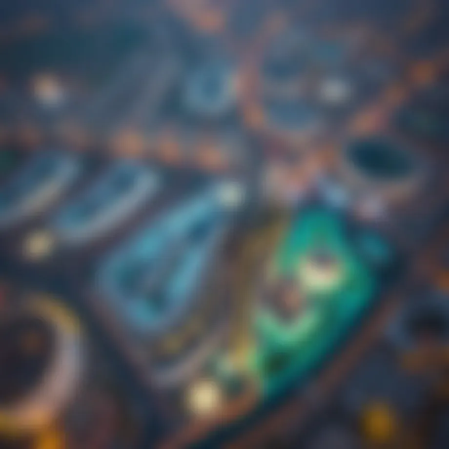 Aerial view of شارع الخليج showcasing its architectural beauty