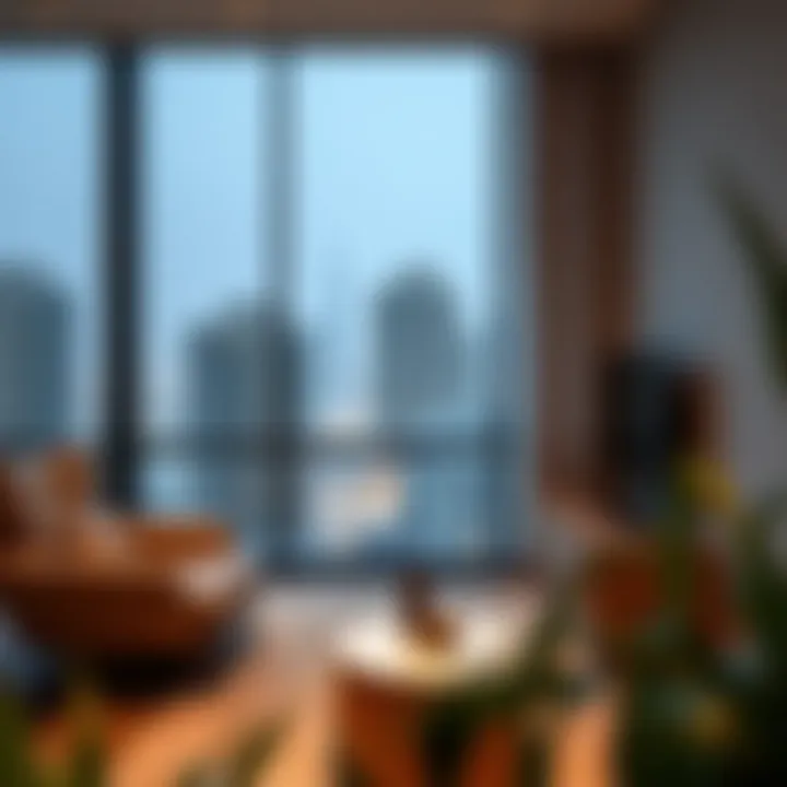 Modern unfurnished apartment view in Dubai