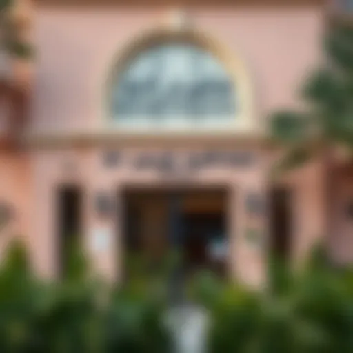 A detailed view of a Dubai property registration office