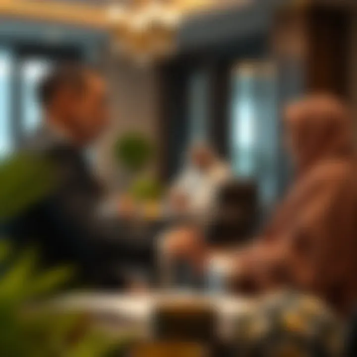 Trustee discussing responsibilities with clients