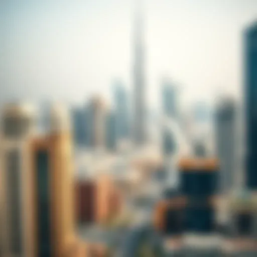 A skyline view of Dubai showcasing modern architecture