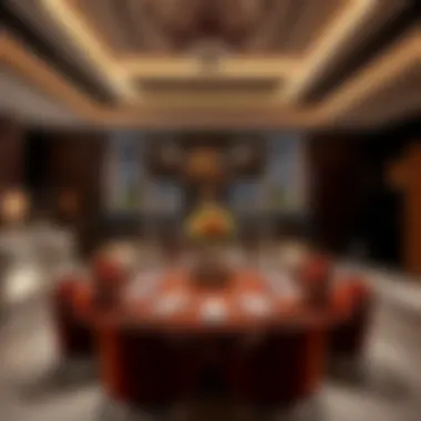 Exquisite dining area at Raffles Palm