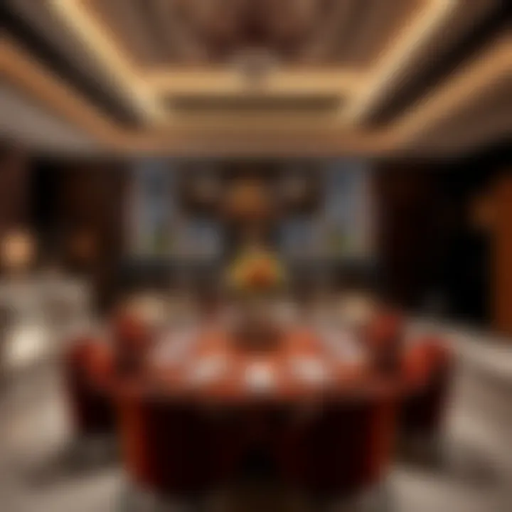 Exquisite dining area at Raffles Palm