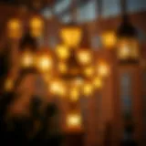 Elegant lanterns illuminating a serene space