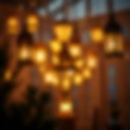 Elegant lanterns illuminating a serene space