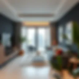 Modern studio interior design in Al Nahda