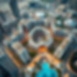 Aerial view of منطقة الختم showcasing its unique architecture and layout